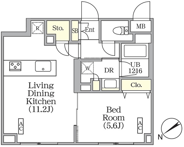 ユーレジデンス目黒東山 304号室の間取り図
